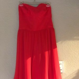 Pink, strapless, flirty dress!